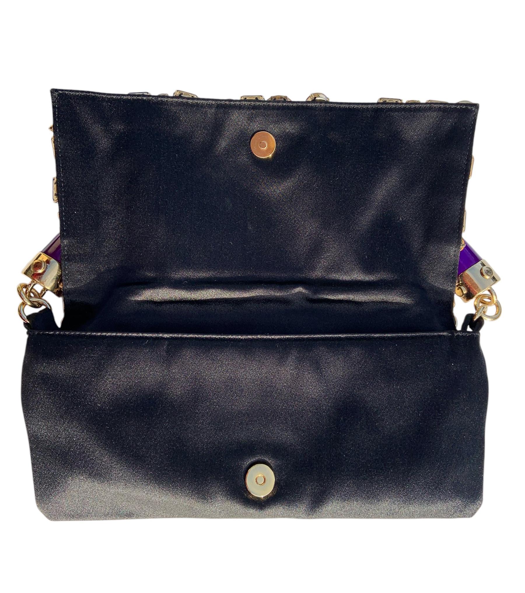 Women's Tom Ford for Yves Saint Laurent SS 2004 AD Campagne Crystal Jeweled Purple Bag For Sale