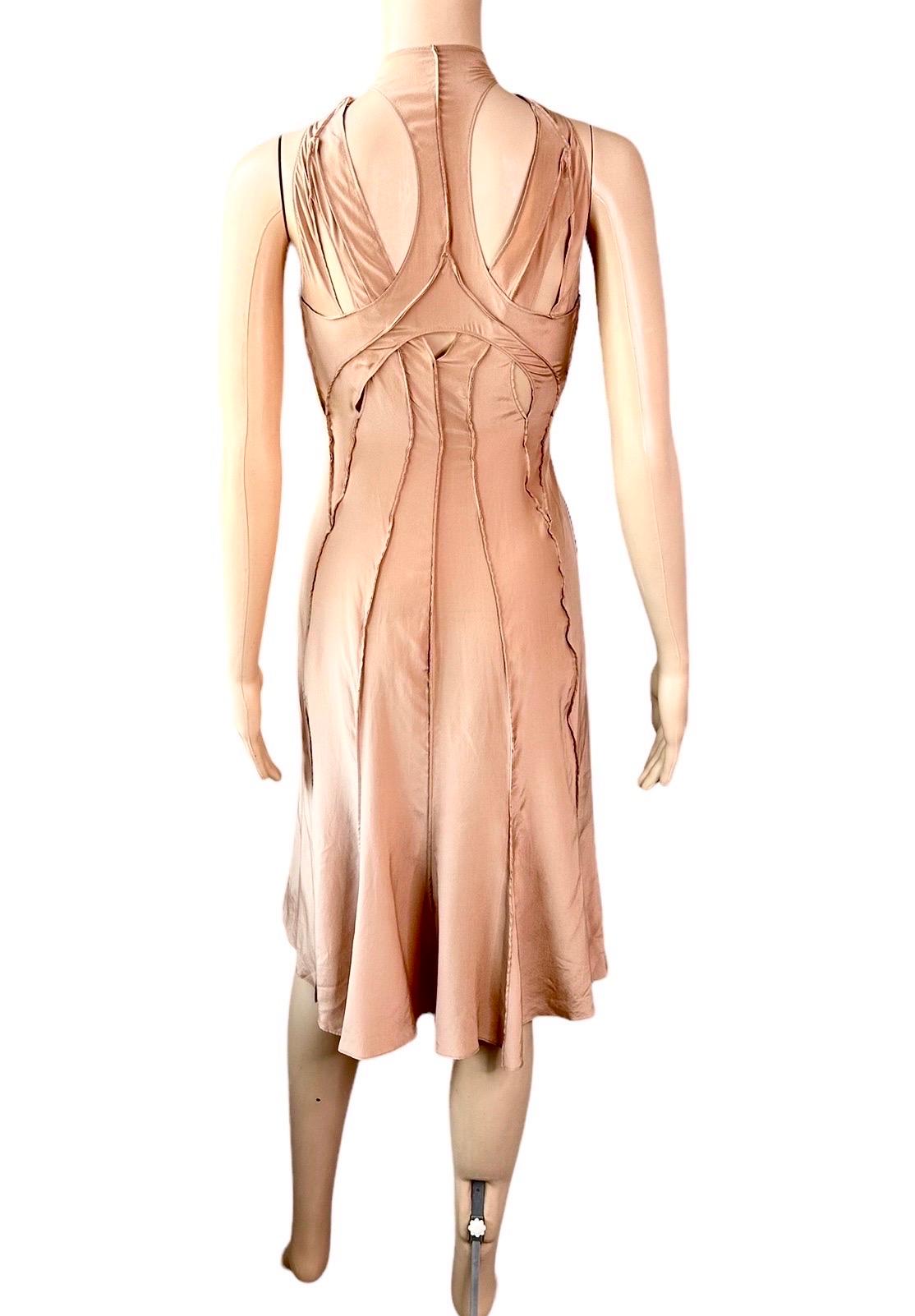 Tom Ford for Yves Saint Laurent YSL S/S 2003 Runway Cutout Silk Dress  For Sale 1