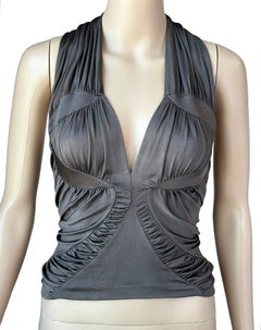 Tom Ford for Yves Saint Laurent YSL S/S 2003 Runway Ruched Shirt Blouse Top