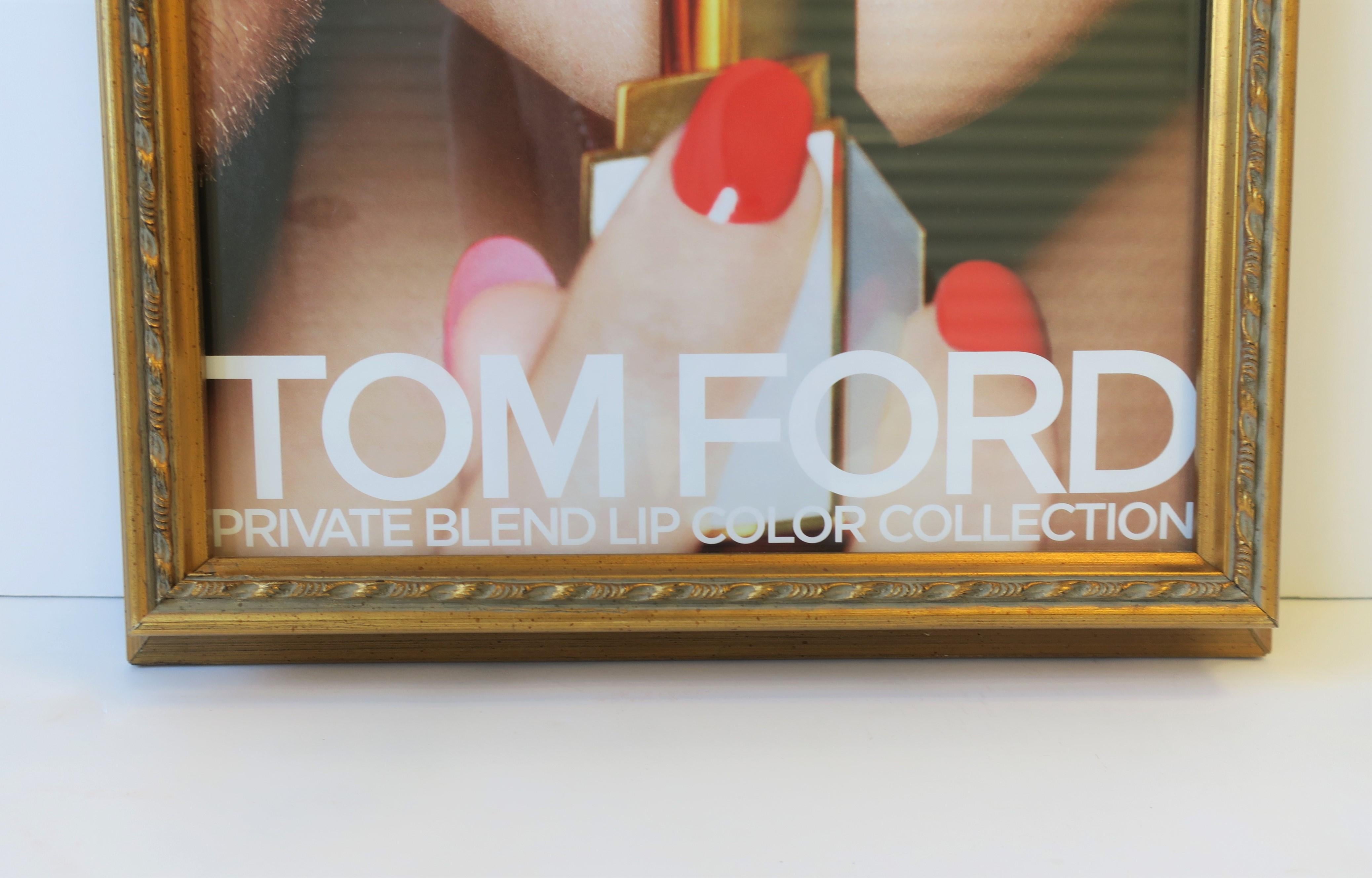 Contemporary Tom Ford Framed Makeup Print Advertisement Wall Art