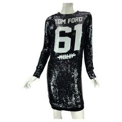 Tom Ford FW 2014 Runway “MOLLY 61” Black Sequin Mini Dress Look 61 Archive IT 38