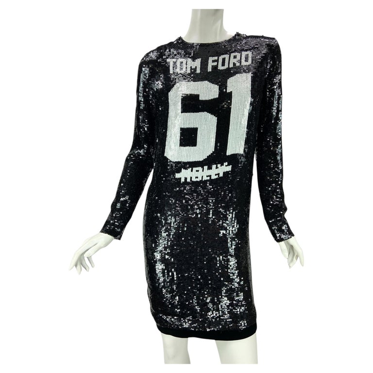 Tom Ford FW 2014 Runway “MOLLY 61” Black Sequin Mini Dress Look 61 Archive IT 38 at 1stDibs