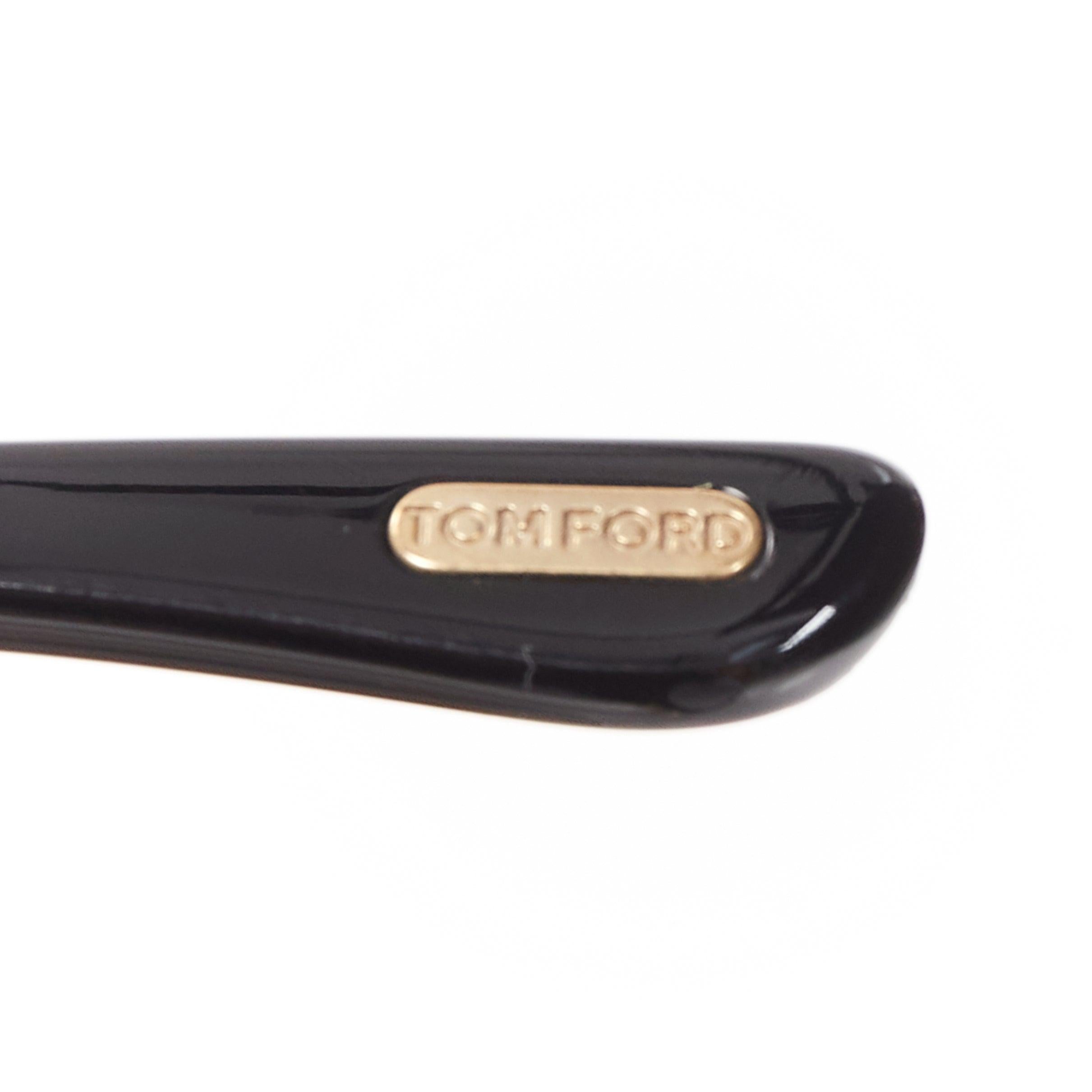 TOM FORD Gina TF345 black acetate gold T logo arm classic sunglasses 2