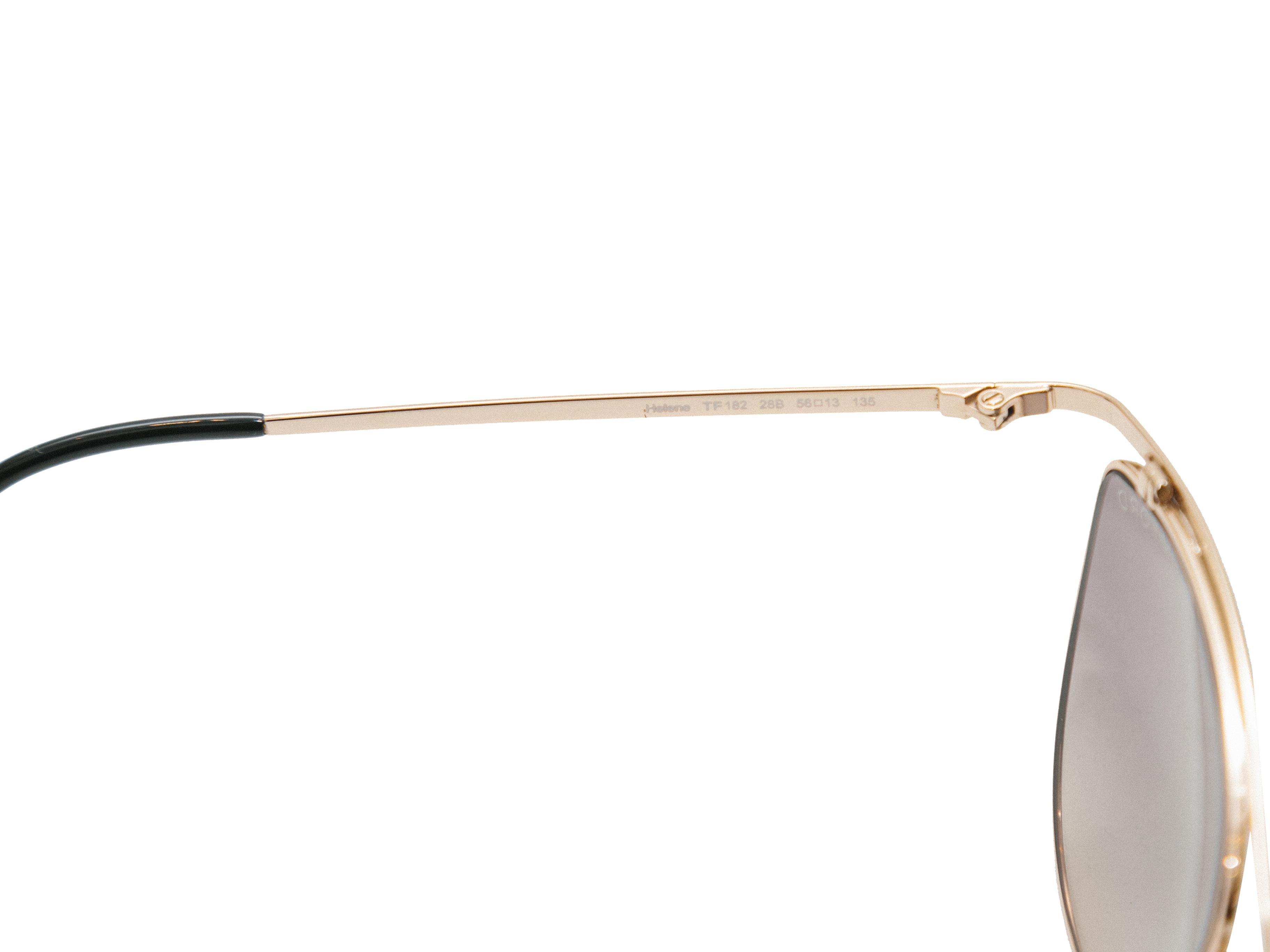 Tom Ford Gold Helene Aviator Sunglasses In Good Condition In New York, NY