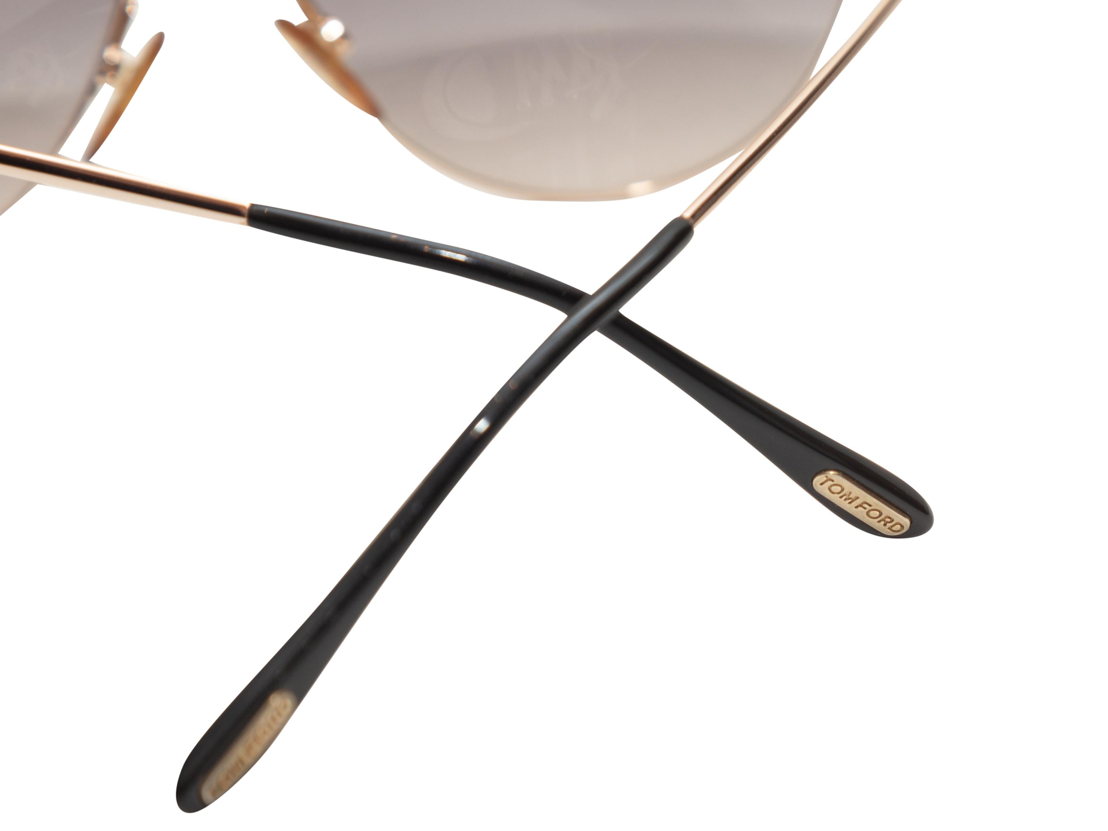 Tom Ford Gold Helene Aviator Sunglasses 1