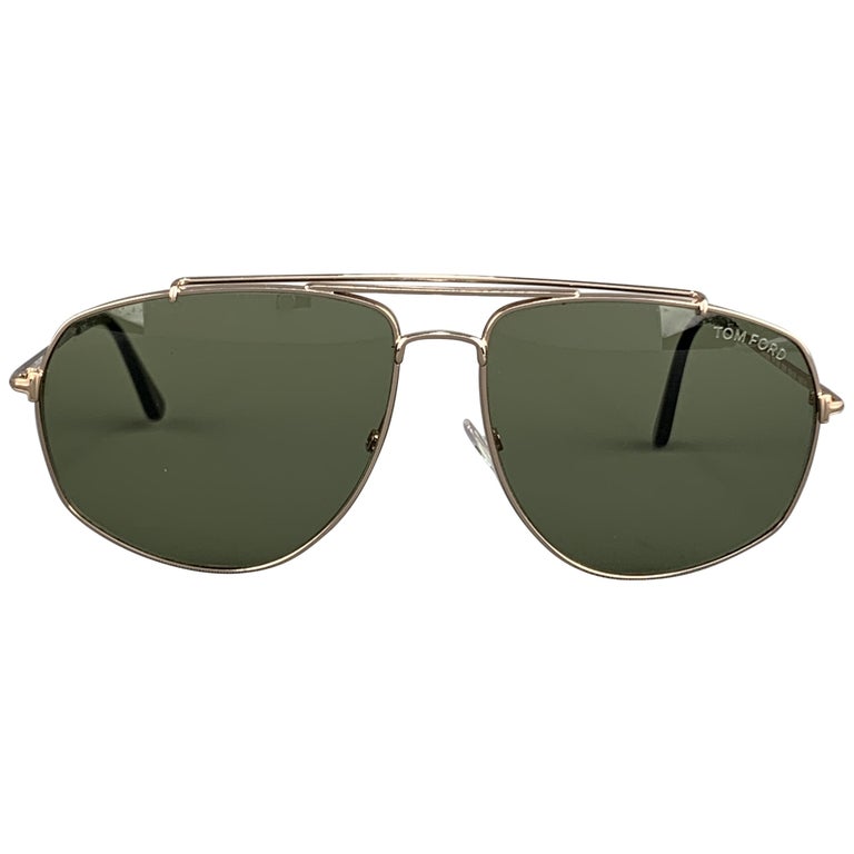TOM FORD Gold Tone Metal Green Lens GEORGES TF 496 Aviator Sunglasses at  1stDibs | tom ford georges sunglasses, tom ford gold deco, tom ford green  lens sunglasses