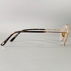 TOM FORD Gold Tortoiseshell Metal Aviator Sunglasses