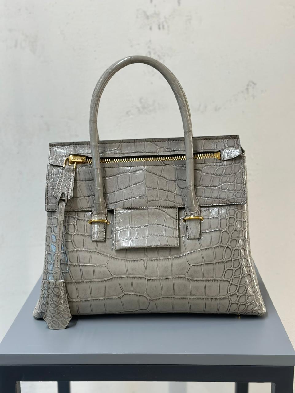 Women's or Men's Tom Ford Grey Crocodile Model L0683T-ALD-WTP / Year, 2015