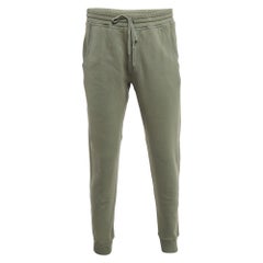 Tom Ford Green Cotton Knit Drawstring Joggers M