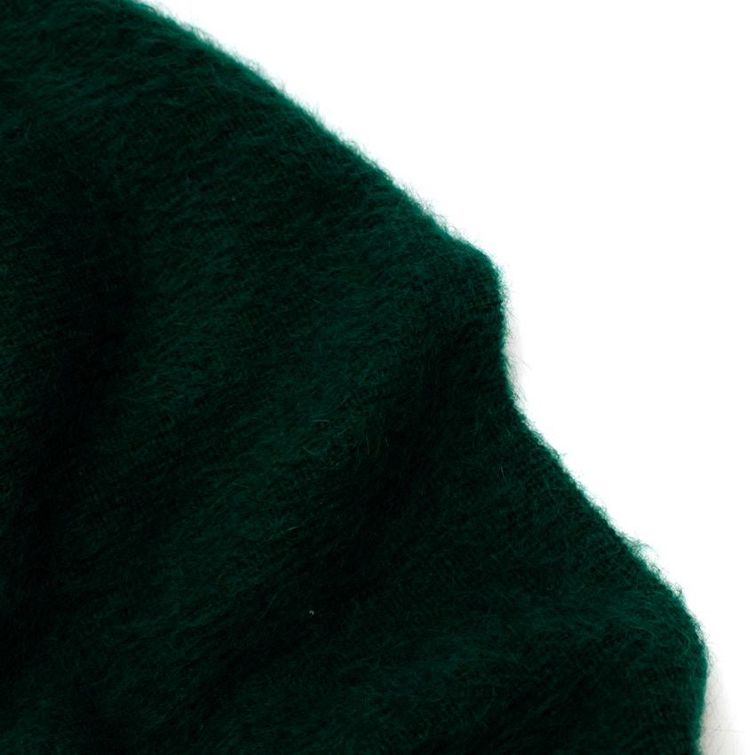 Tom Ford Green Mohair blend V Neck Oversized Knit Sweater - Size M 2
