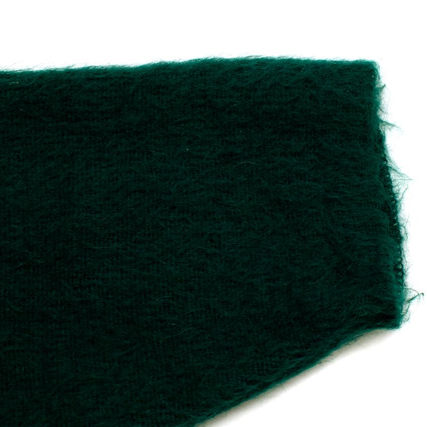 Tom Ford Green Mohair blend V Neck Oversized Knit Sweater - Size M In Excellent Condition In London, GB