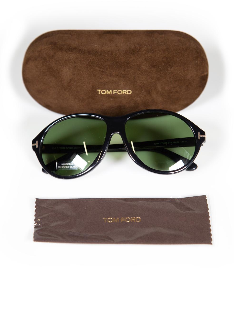 Tom Ford Green Round Tyler Sunglasses For Sale 4