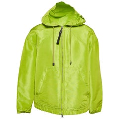Tom Ford Green Silk Blend Boxy Fit Hooded Jacket M