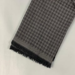 TOM FORD Grey Black Houndstooth Scarf