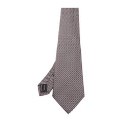 Cravate traditionnelle en soie jacquard grise Tom Ford