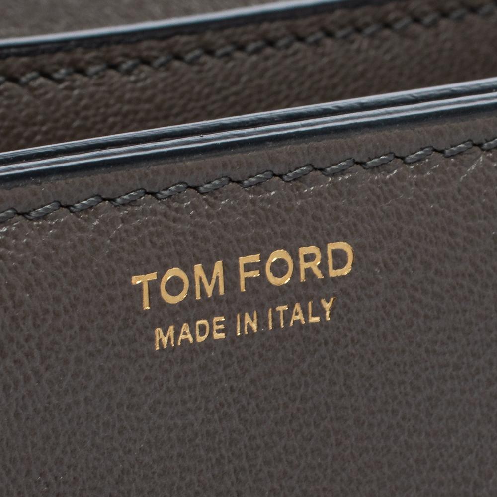 Tom Ford Grey Leather Medium Natalia Shoulder Bag 3