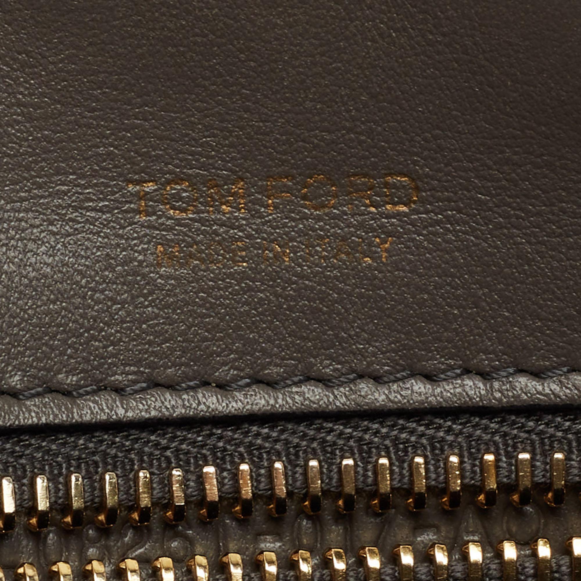 Tom Ford Grey Leather Natalia Shoulder Bag 6
