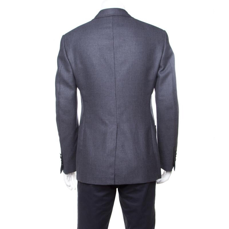grey patterned blazer