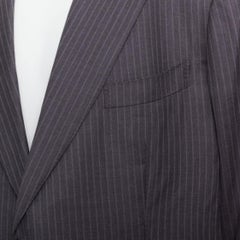 TOM FORD grey pinstripe hand stitched flap pockets blazer IT58 4XL