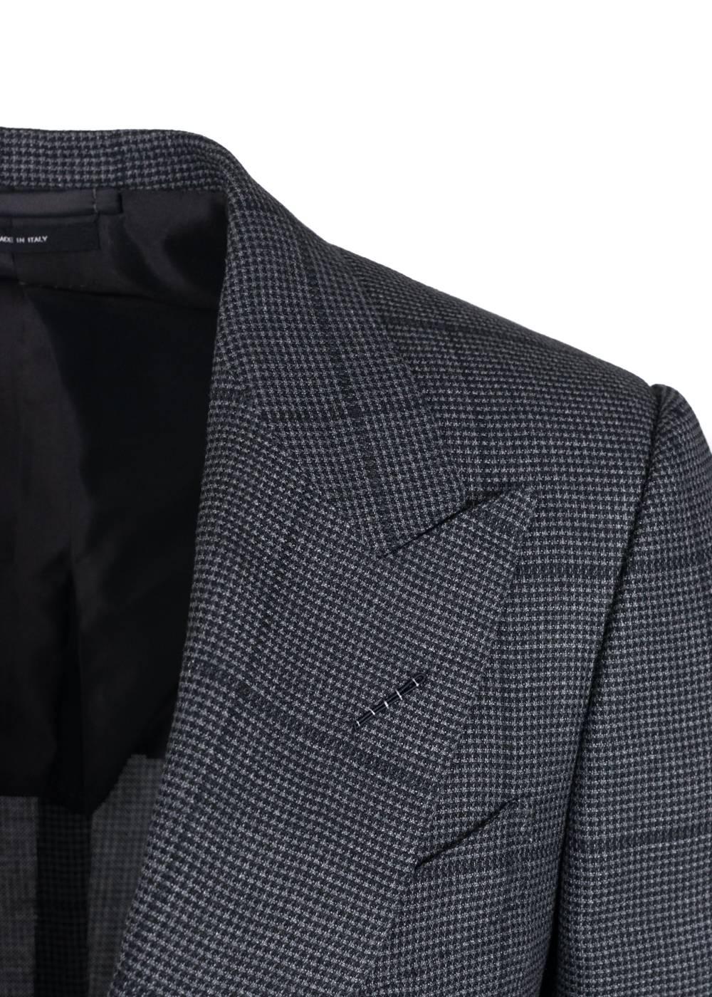 Black Tom Ford Grey Silk Shelton Windowpane Sport Jacket For Sale