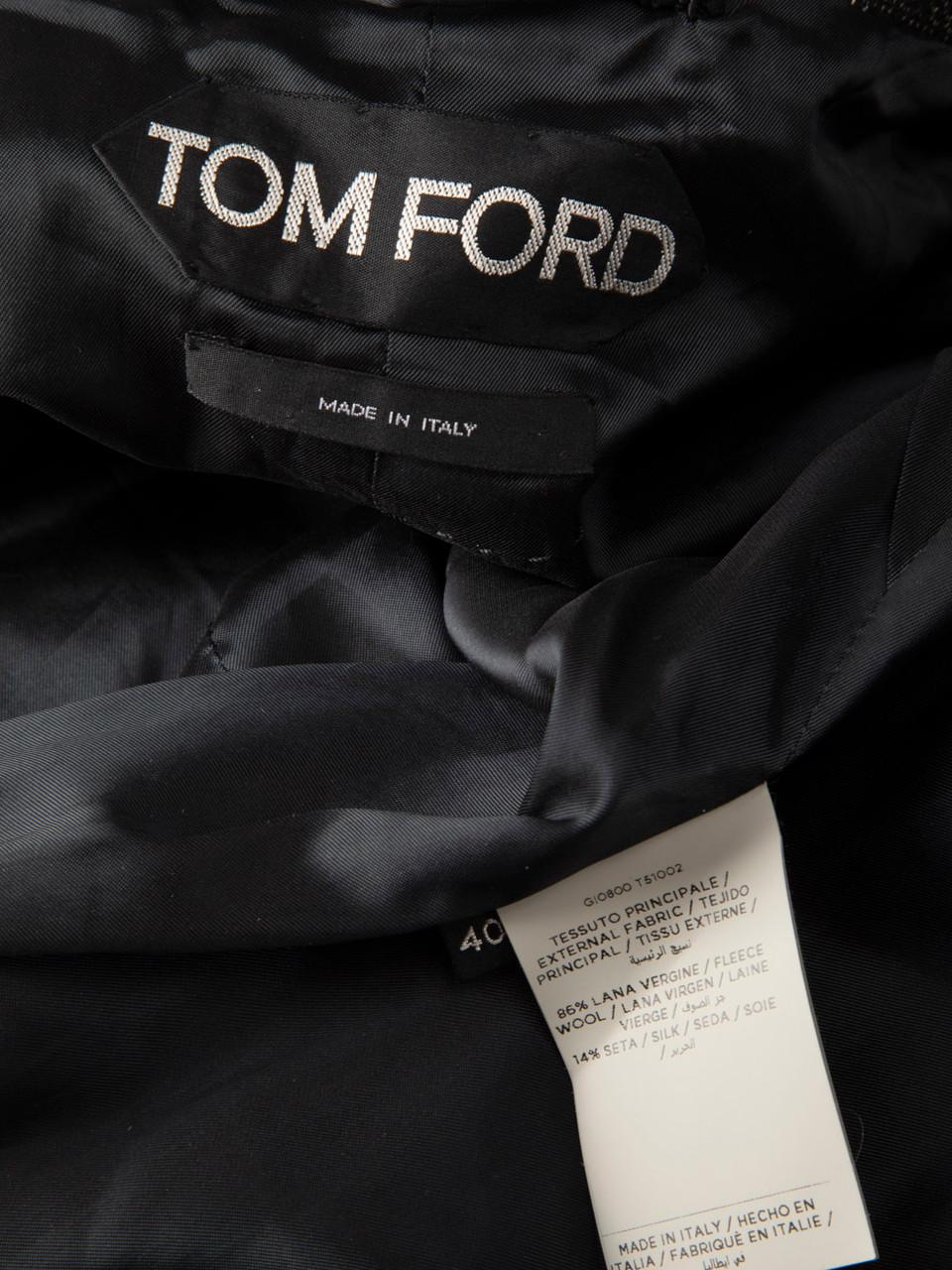 Tom Ford Grey Single Breasted Wool Blazer Size S In Good Condition For Sale In London, GB