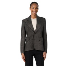 Blazer en laine à simple boutonnage gris Tom Ford Taille S