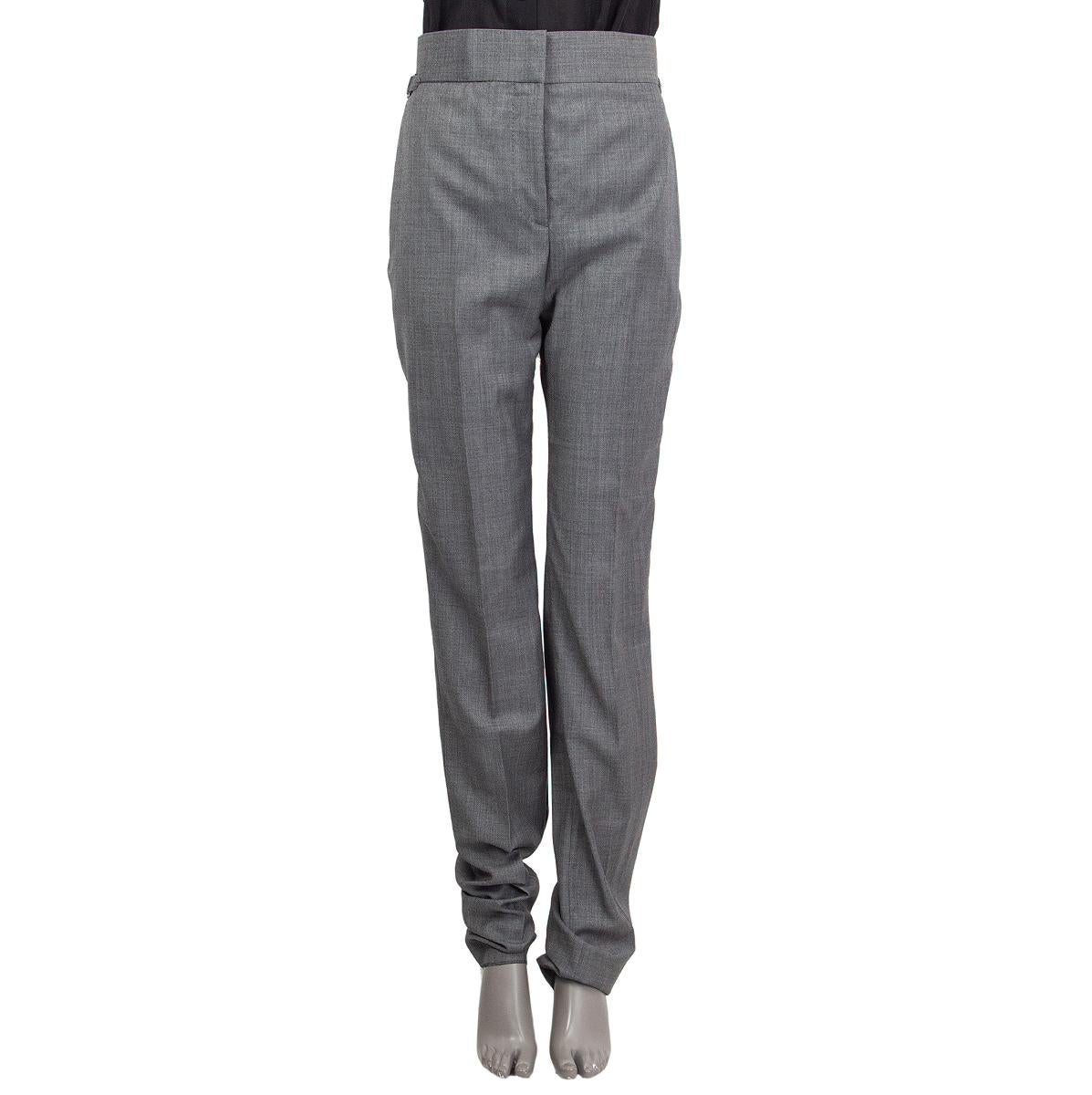 TOM FORD grey wool blend HIGH-WAISTED SLIM Pants XS For Sale