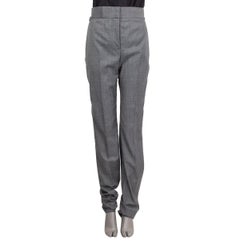 TOM FORD grey wool blend HIGH-WAISTED SLIM Pants XS