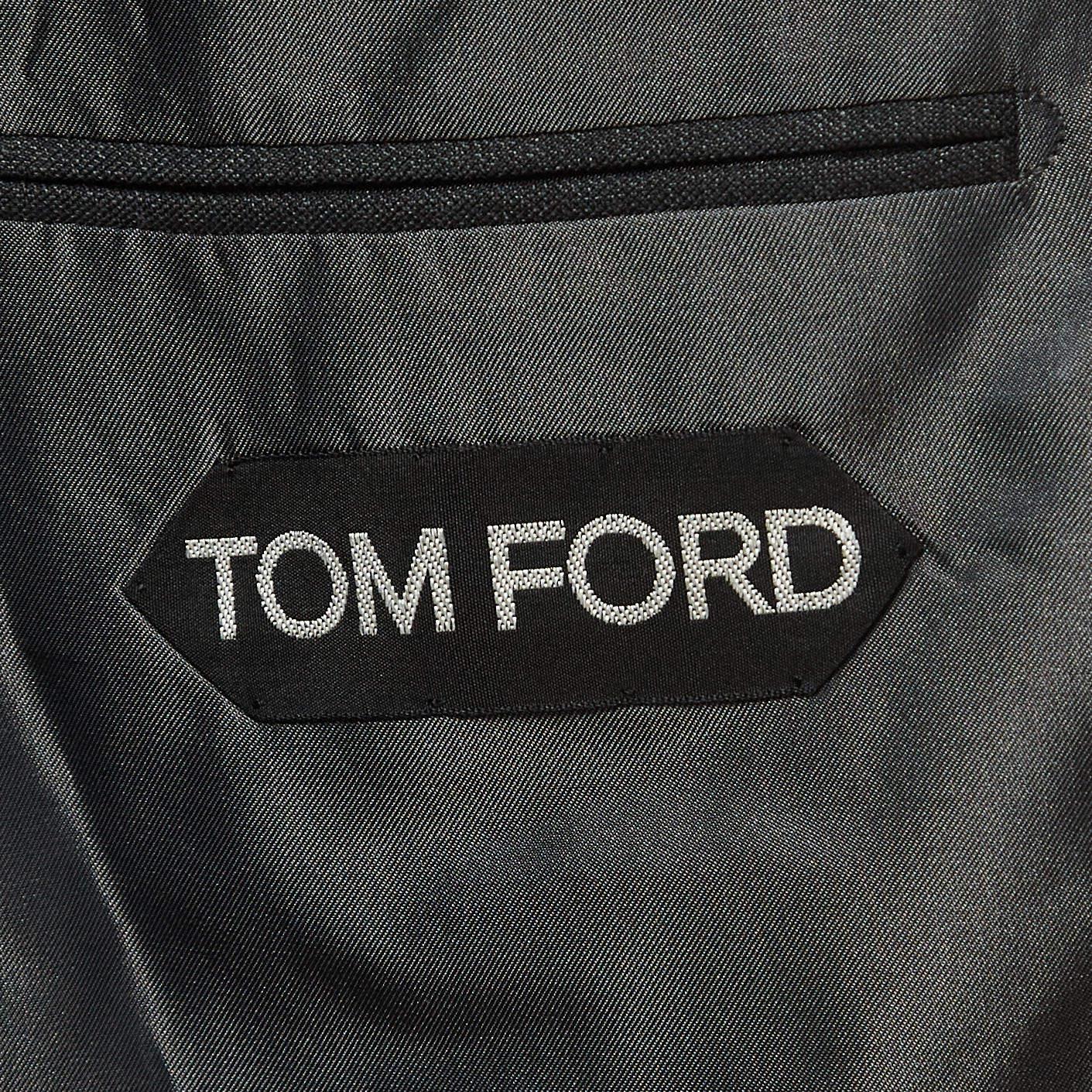 Tom Ford Grey Wool Double Breasted Blazer XXL For Sale 1
