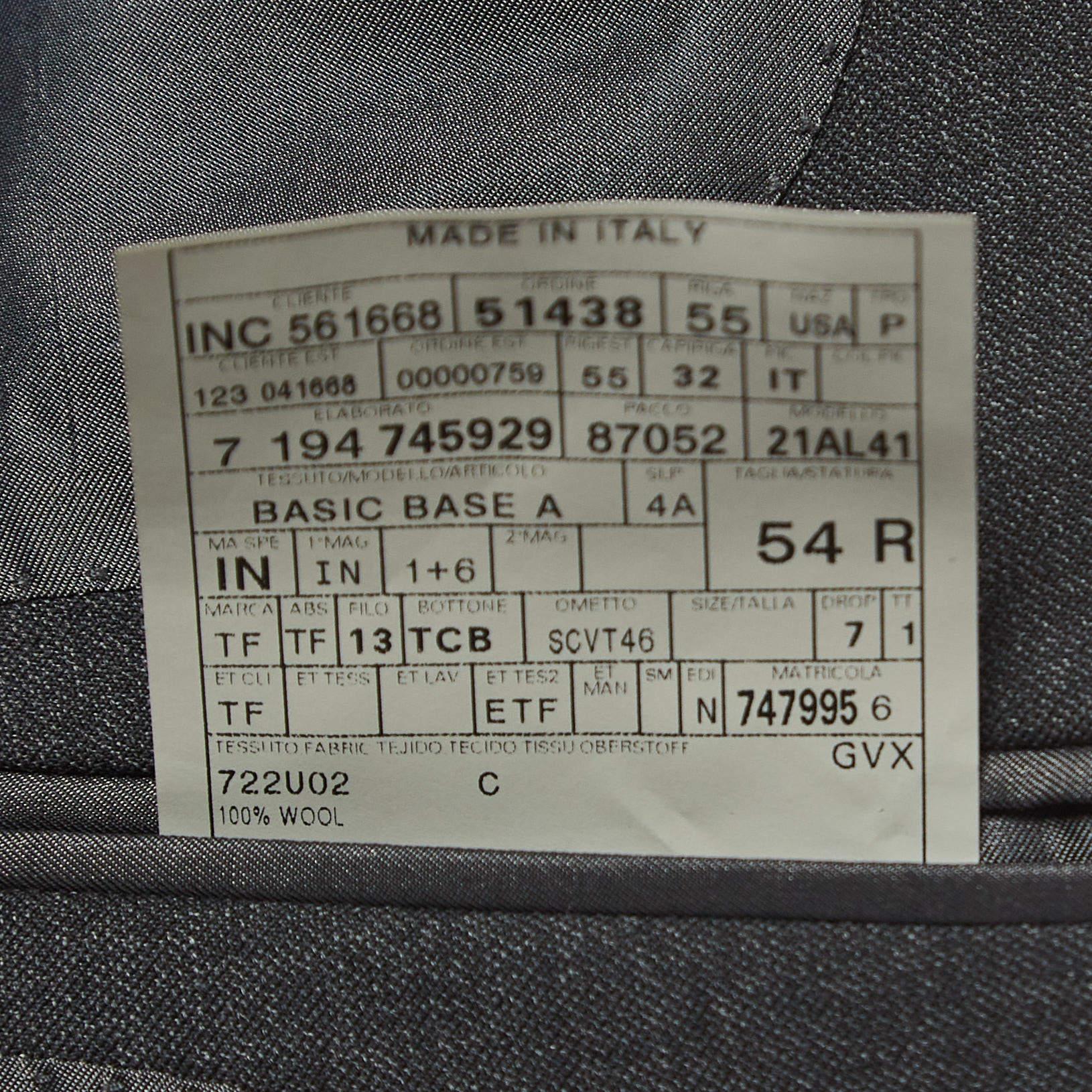 Tom Ford Grey Wool Double Breasted Blazer XXL For Sale 2