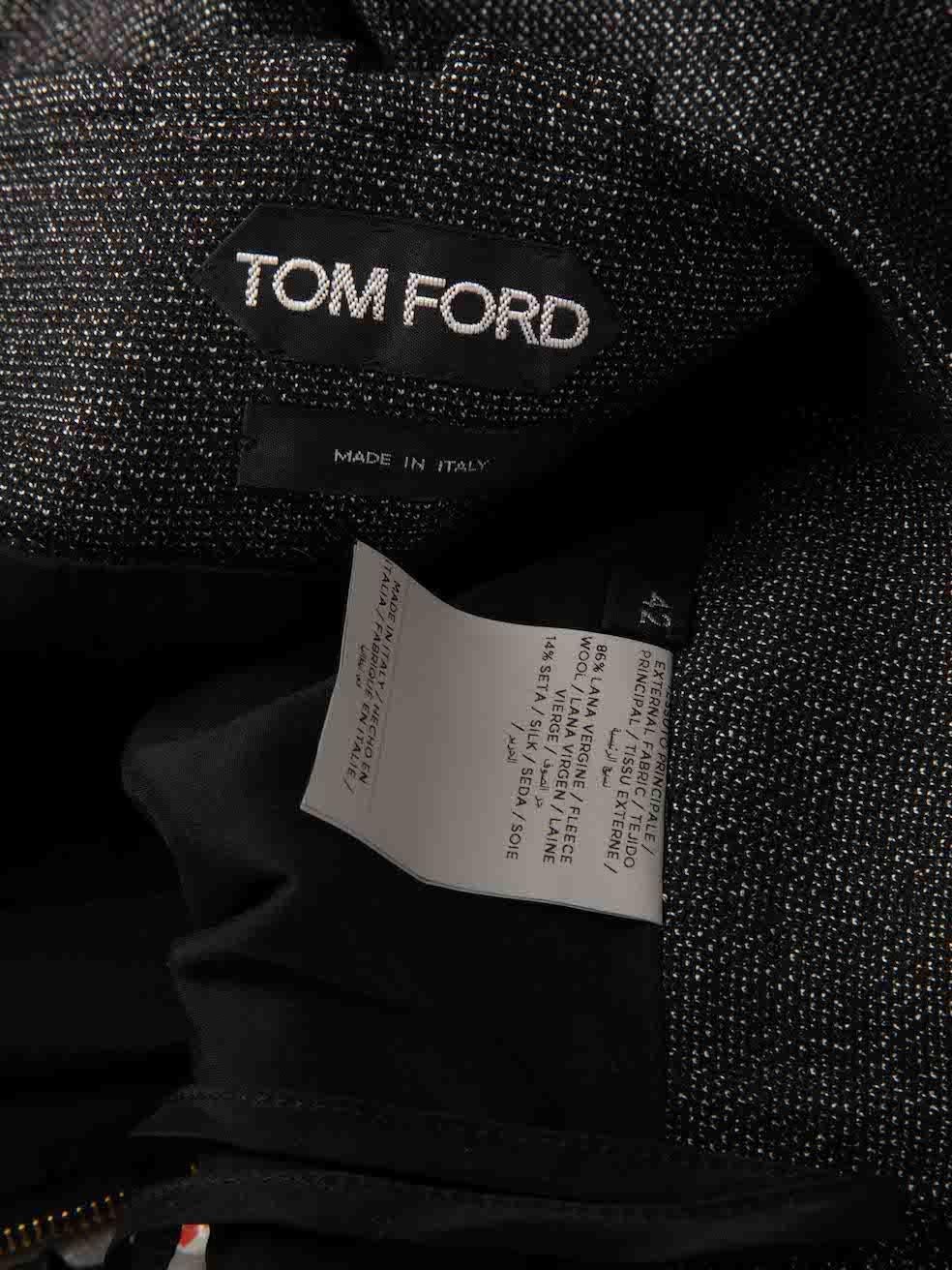 Women's Tom Ford Grey Wool Fitted Skirt Size M For Sale
