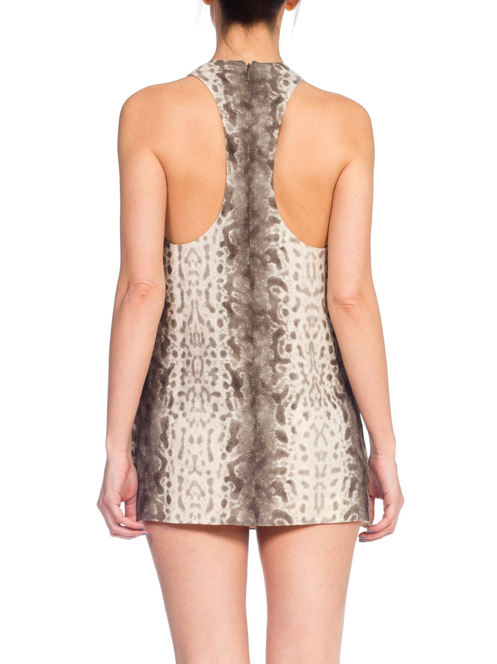 1990S Tom Ford Gucci Snake Skin Print Silk Dress In Good Condition In New York, NY
