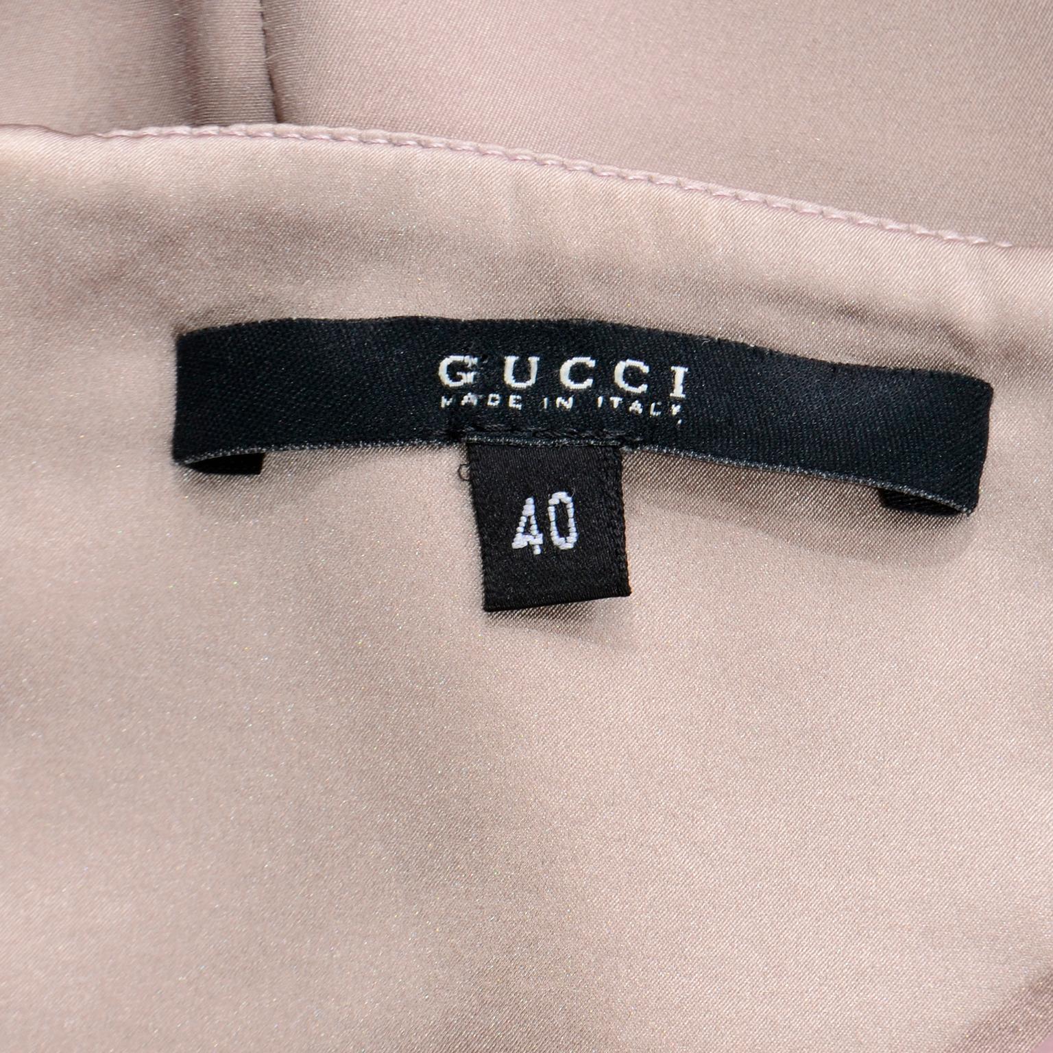 Tom Ford Gucci 2003 Bodycon-Abendkleid aus gemusterter Stretch und Seide im Angebot 6