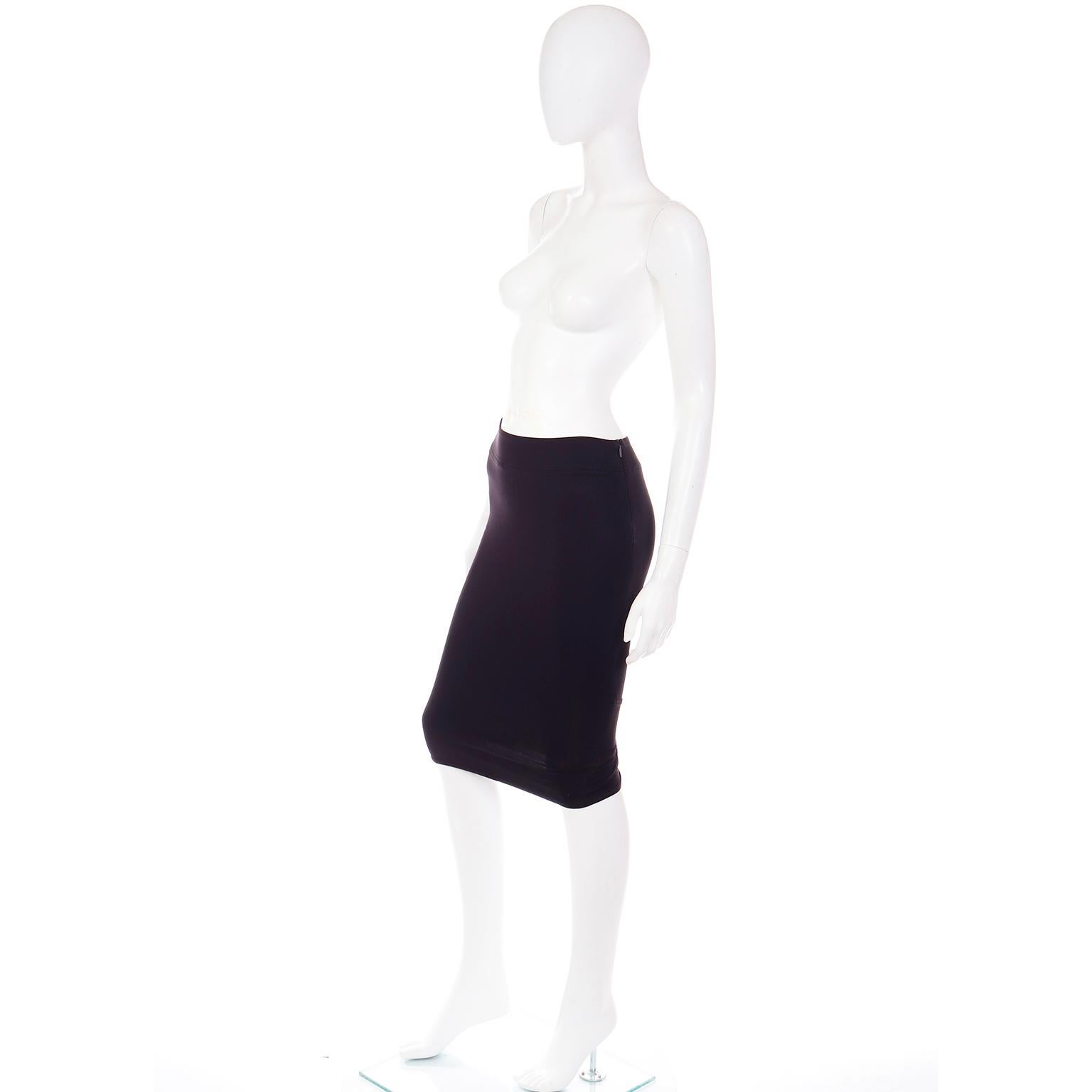 Tom Ford Gucci 2004 Purple Brown Silk Runway Skirt Deadstock w Original Tags In Excellent Condition For Sale In Portland, OR