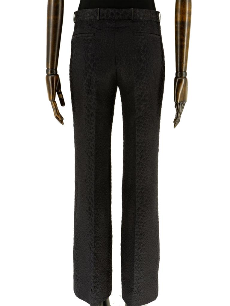 Tom Ford Gucci Black Cloque Jacquard Trousers For Sale 1