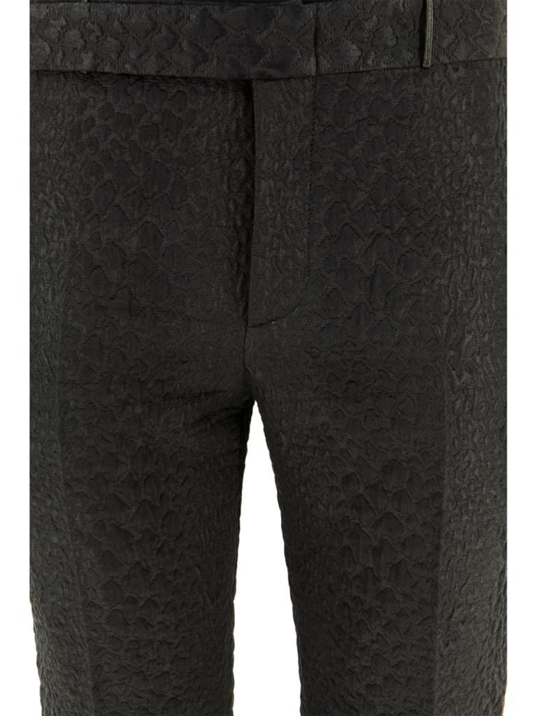 Tom Ford Gucci Black Cloque Jacquard Trousers For Sale 2