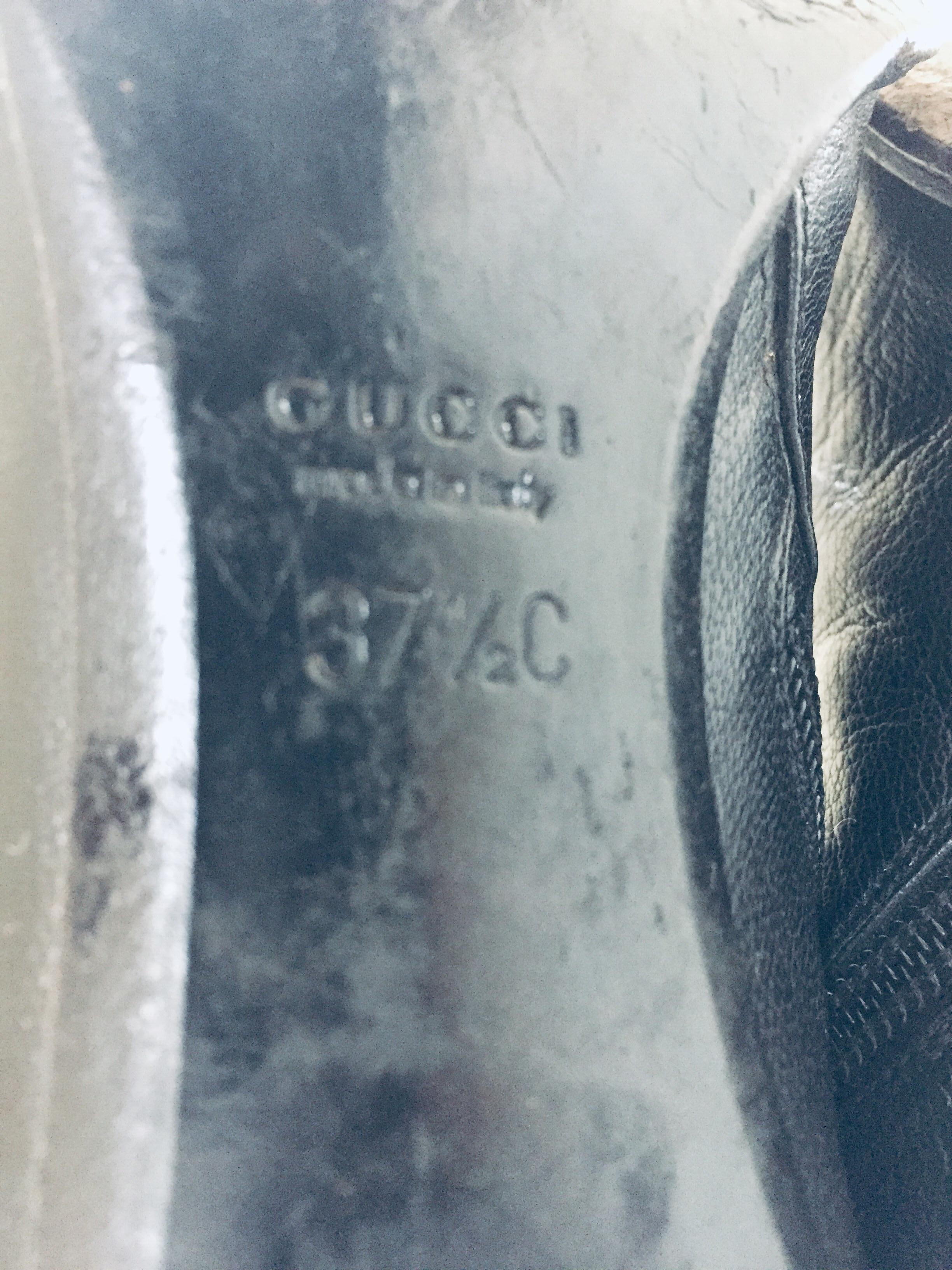Tom Ford GUCCI Black Leather Boots 1999 For Sale 13