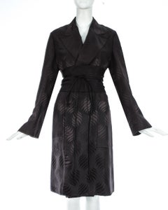 Tom Ford Gucci black silk evening robe with matching Obi belt, A/W 2002