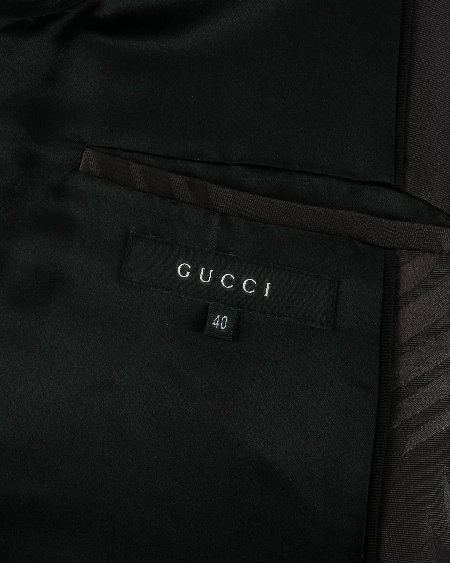 Tom Ford Gucci black silk evening robe with matching Obi belt, A/W 2002 1