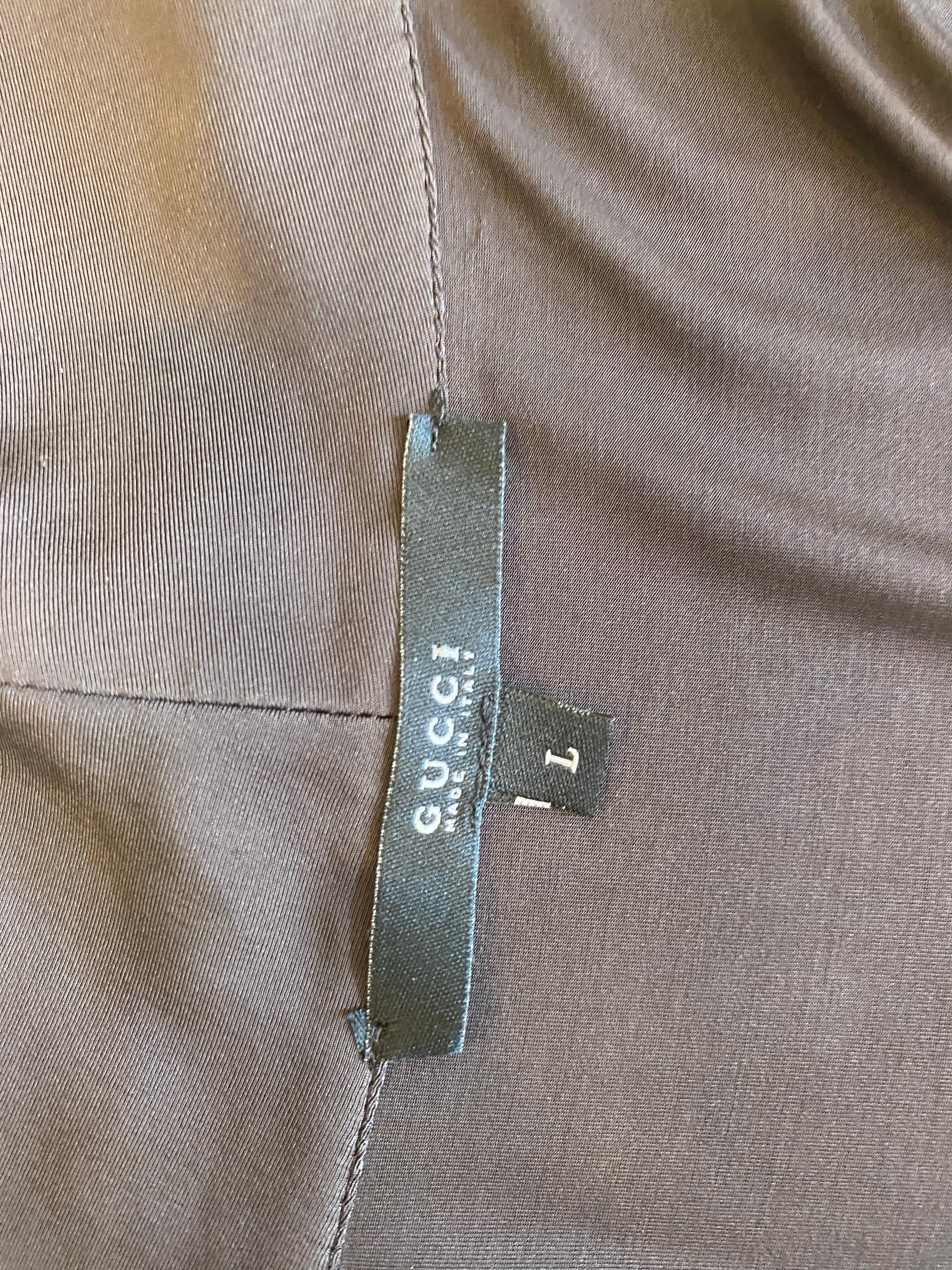 Robe Tom Ford Gucci Marron foncé en vente 3