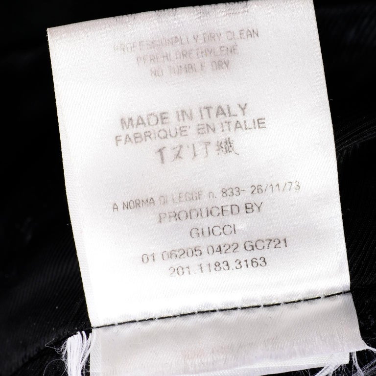 Tom Ford Gucci F/W 2001 Runway Black Wool Zipper Pants w Leather Trim ...