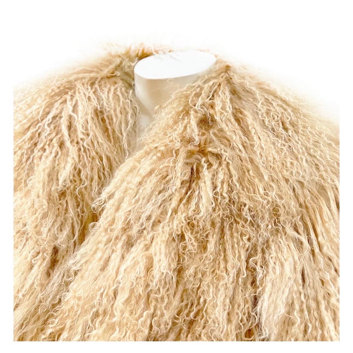 Tom Ford Gucci Mongolian Lamb Fur Coat Fall2001 In Excellent Condition In Los Angeles, CA
