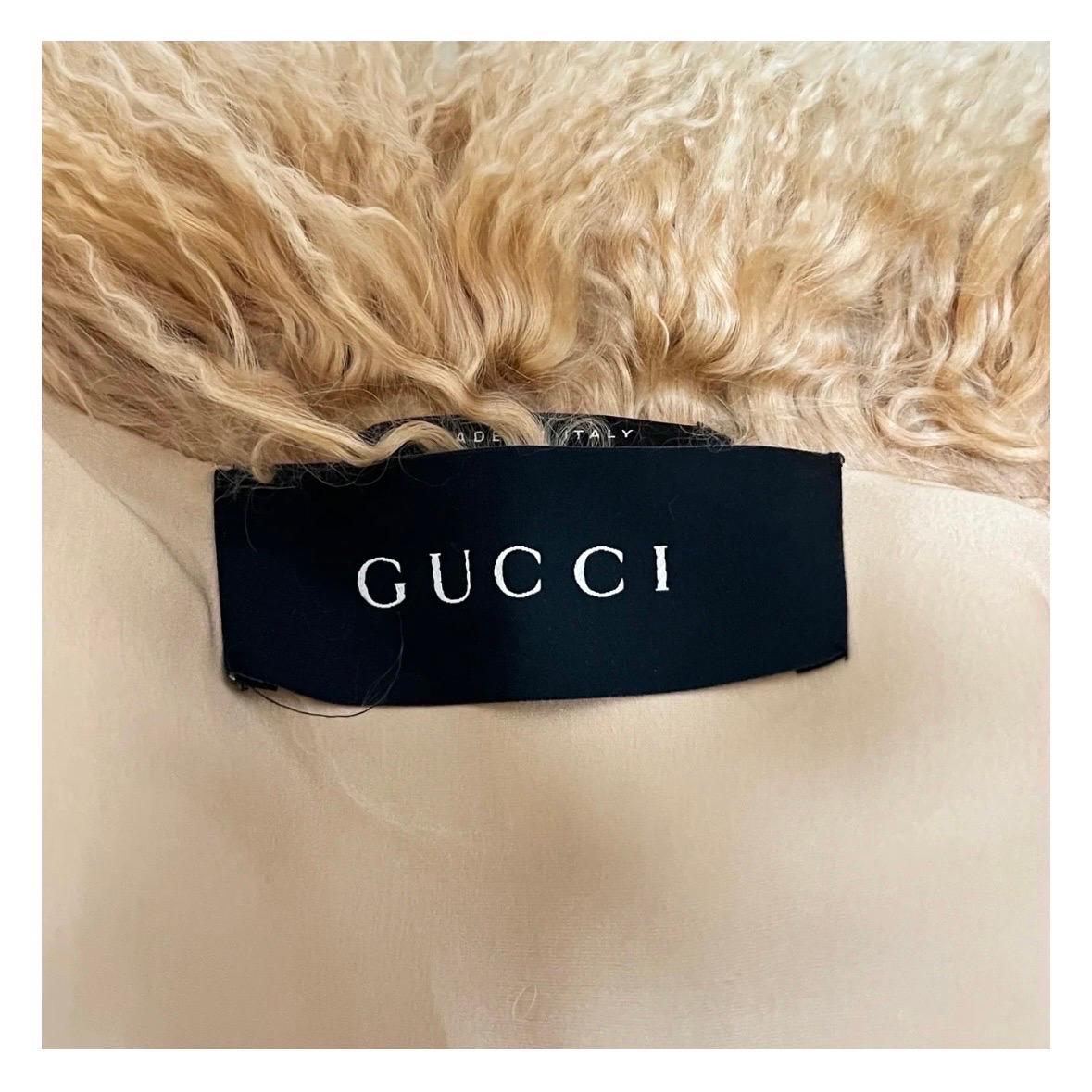 Tom Ford Gucci Mongolian Lamb Fur Coat Fall2001 1