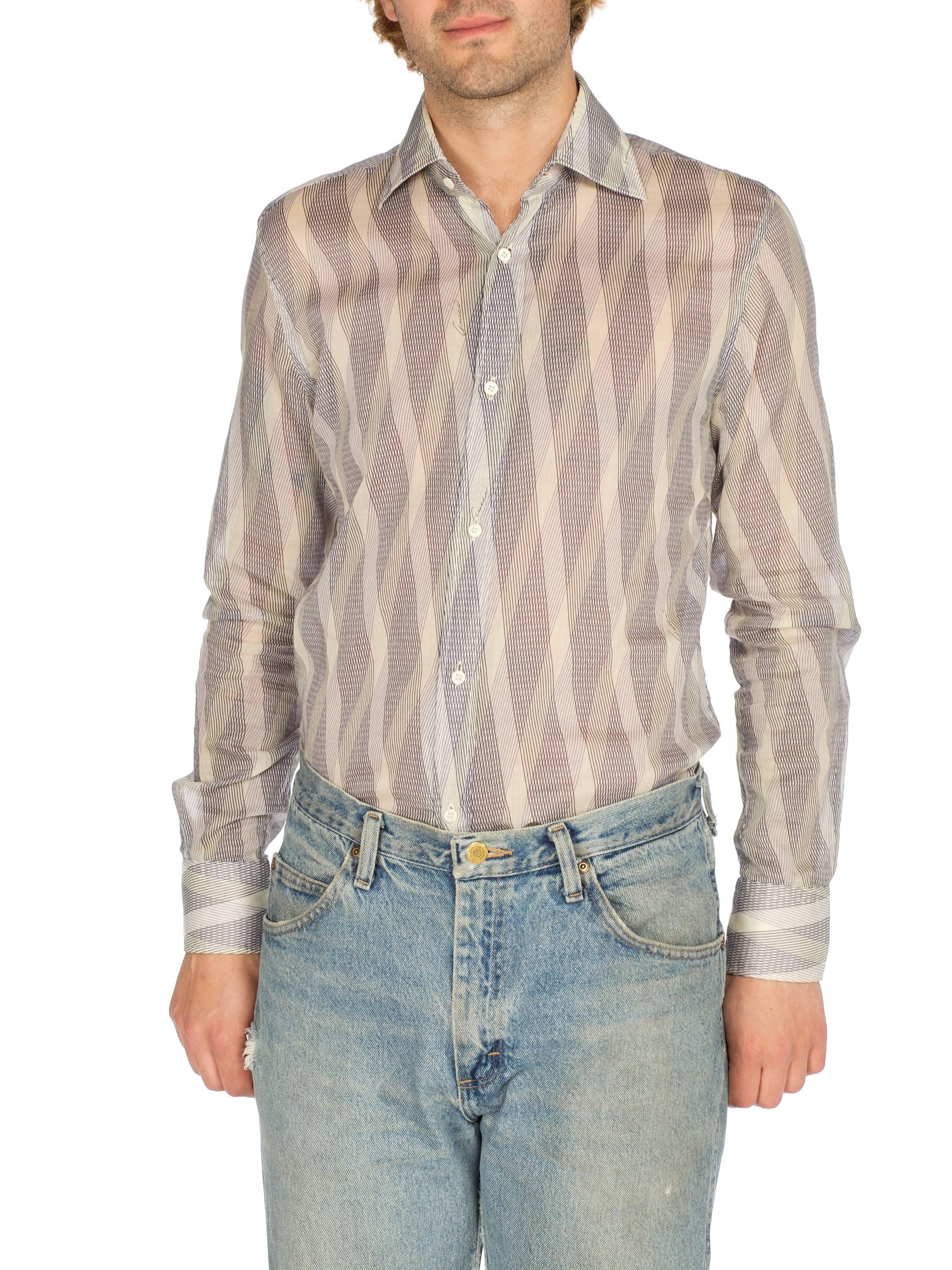 70s striped shirt mens