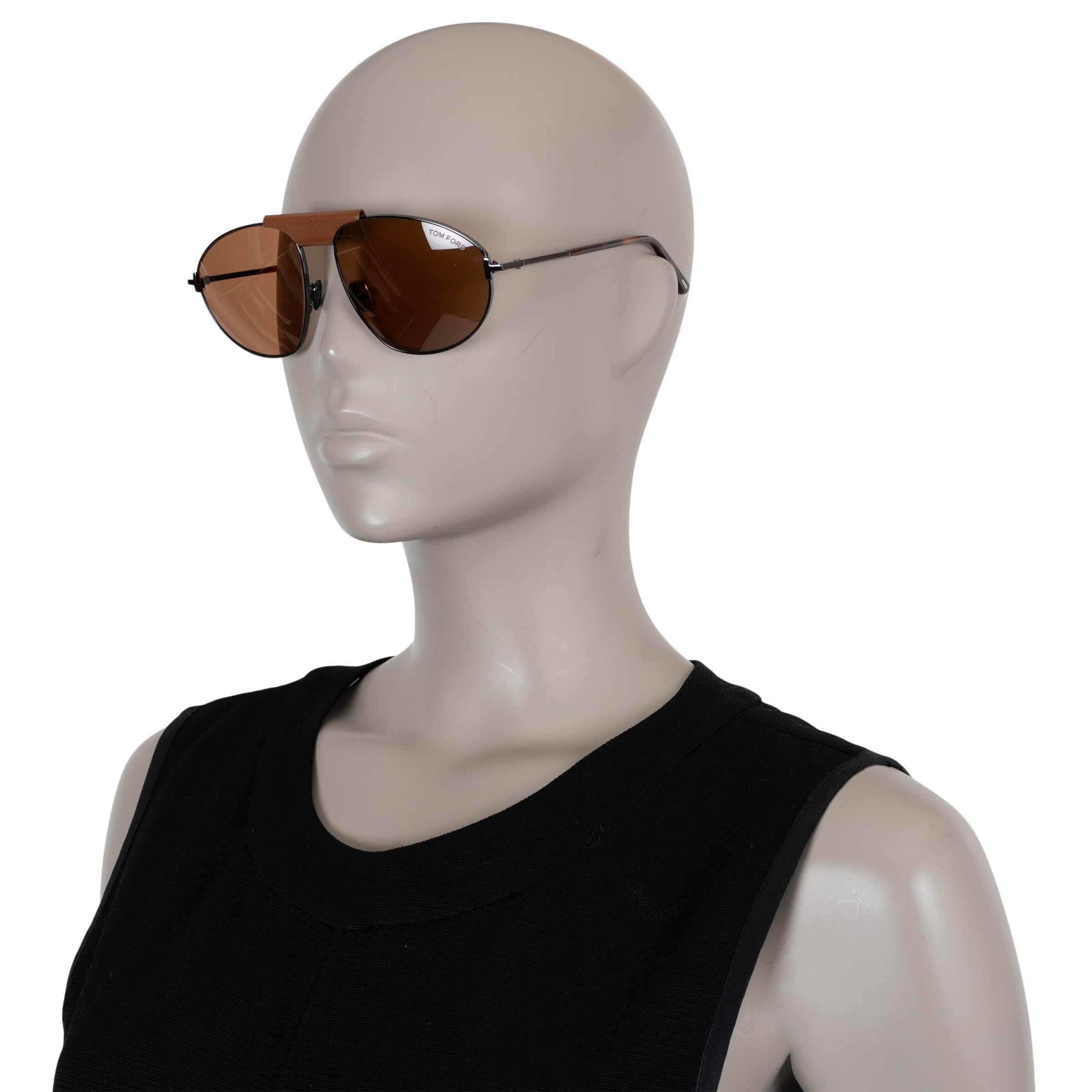 TOM FORD Sonnenbrille KEN AVIATOR in Rotguss und Braun TF1095 Damen im Angebot