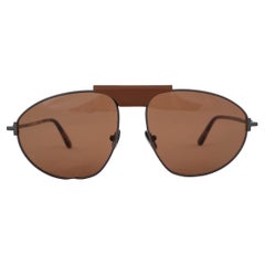 Occhiali da sole TOM FORD KEN AVIATOR marrone e canna di fucile TF1095