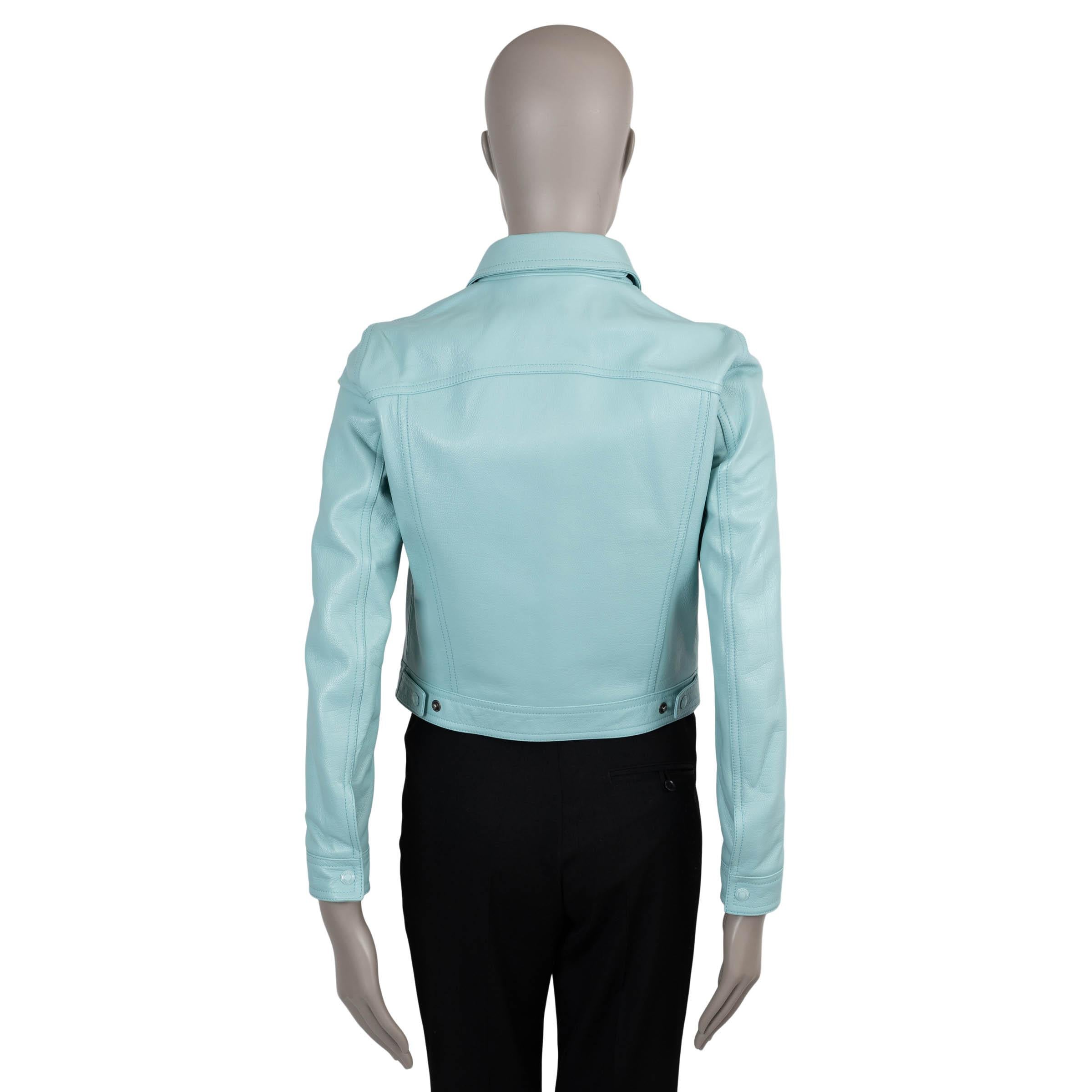 Blu Tom Ford Giacca 2024 in pelle grigio turchese Harbor 40 S in vendita