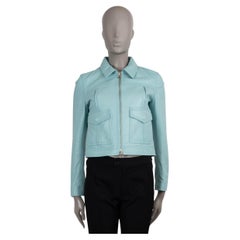 TOM FORD Harbor Grey turquoise leather 2024 Jacket 40 S