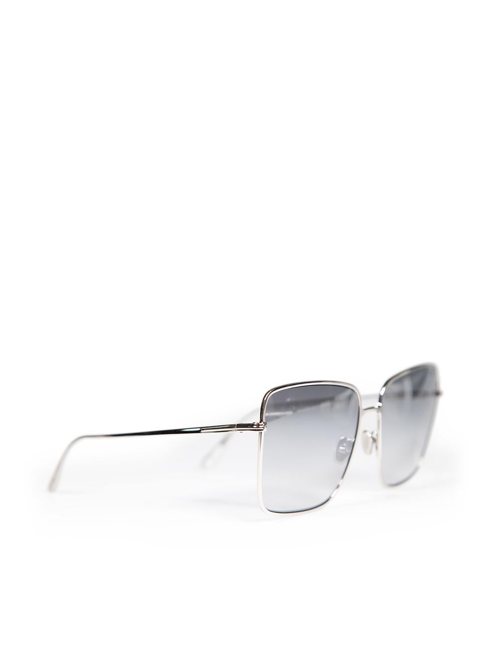 Tom Ford Heather Grey Smoke Square Sunglasses In New Condition For Sale In London, GB