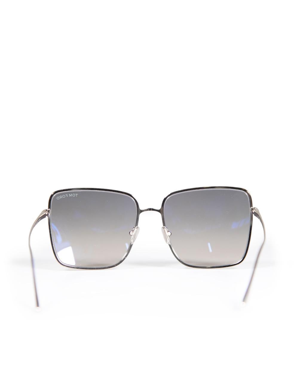 Women's Tom Ford Heather Grey Smoke Square Sunglasses For Sale